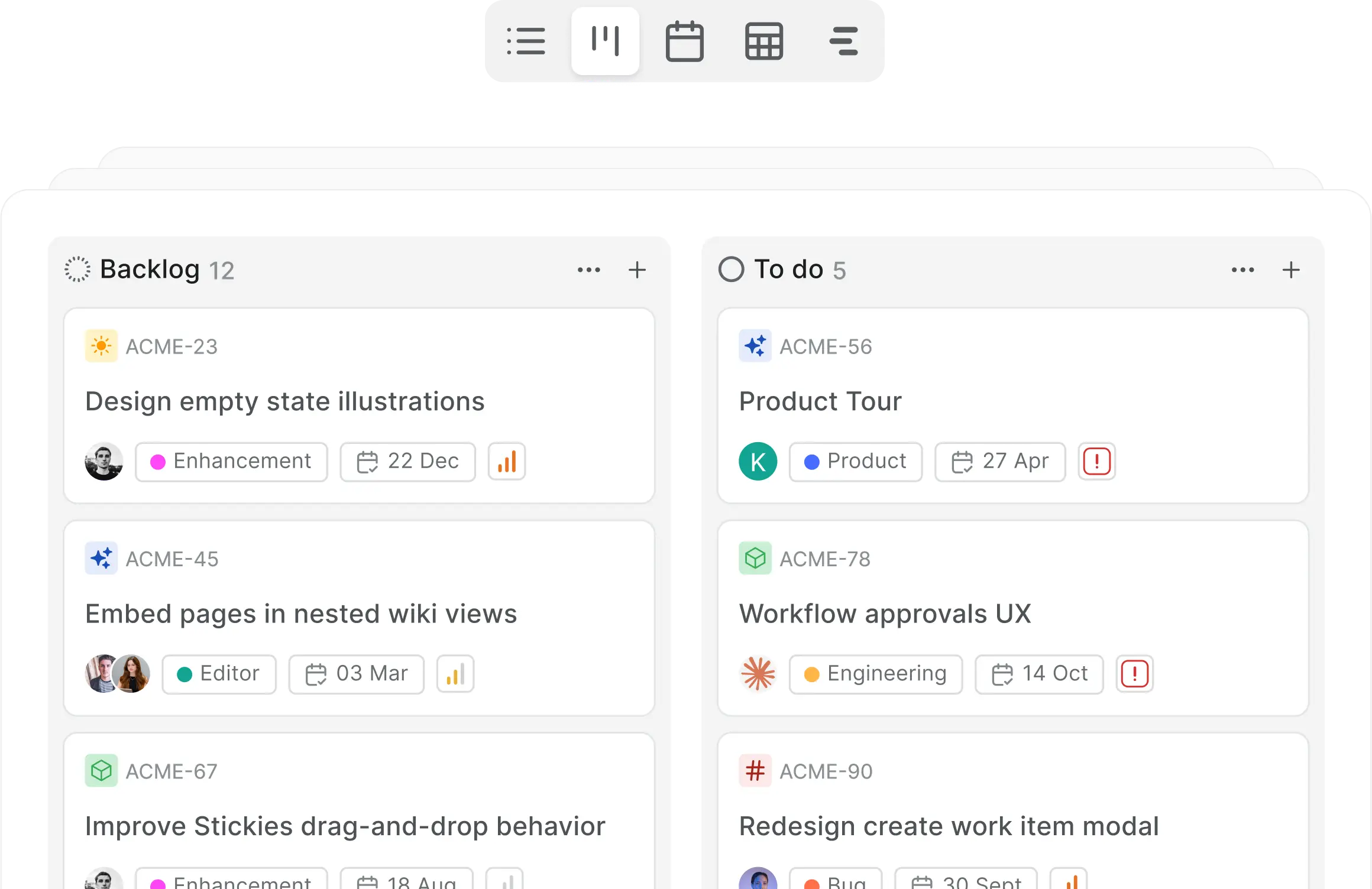Every view your team needs