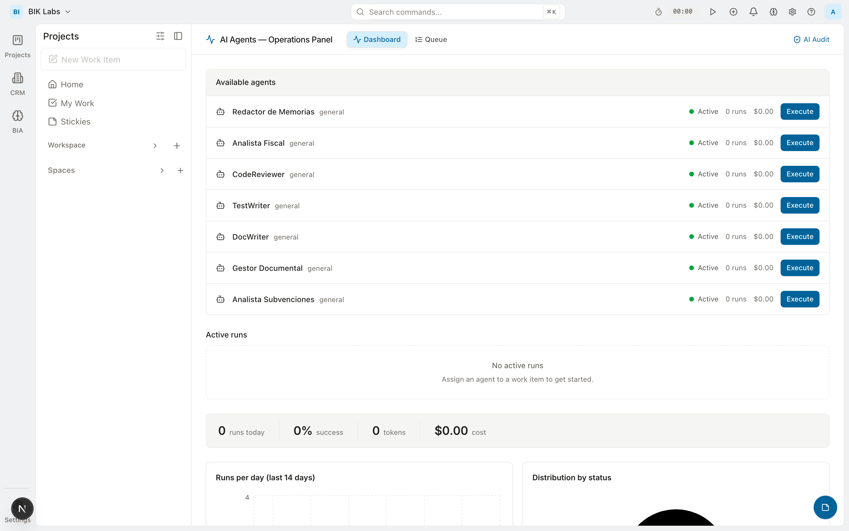Agentes Internos — Miembros IA del equipo, sin código