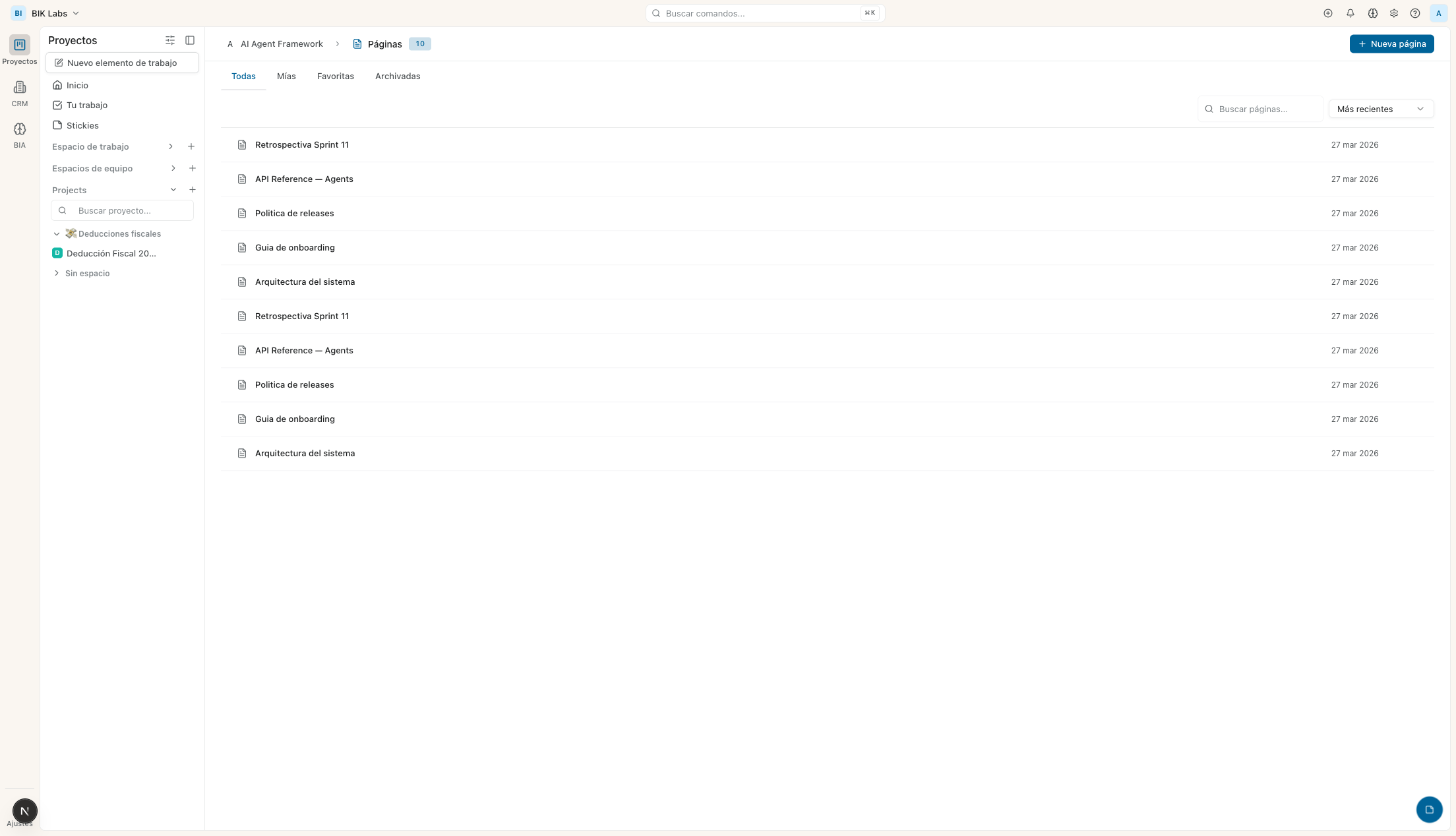 Slash commands para escribir sin ratón