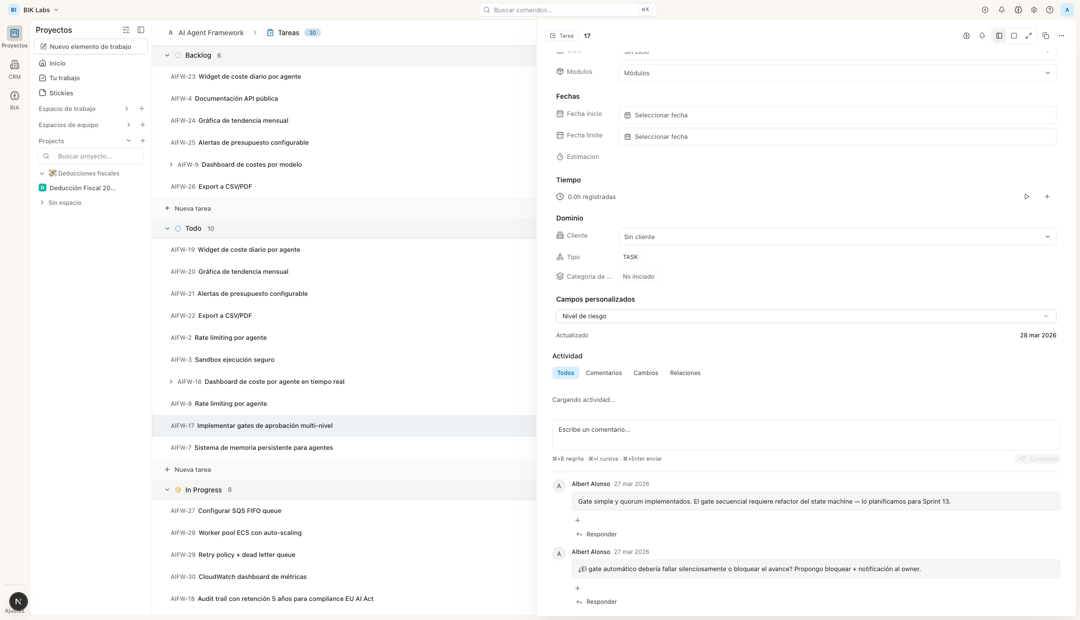 Aprobaciones antes de avanzar